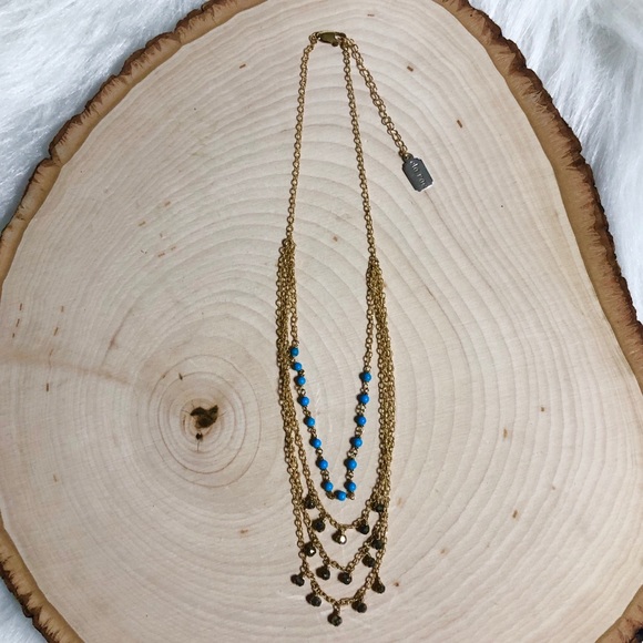 NEW Free People Ela Rae Delicate Tiered Anklet 14k Gold with Beads - Picture 5 of 14